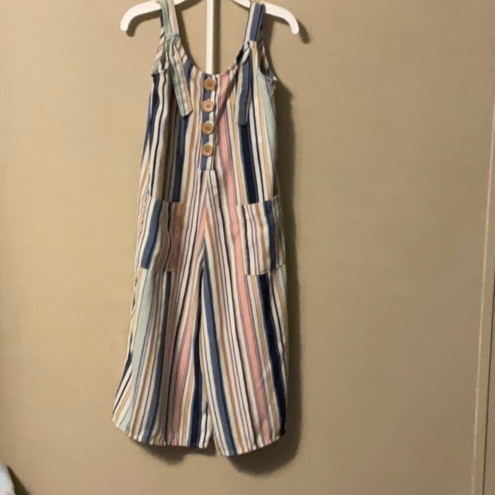 Lilt Multicolor Striped Jumpsuit for Kids